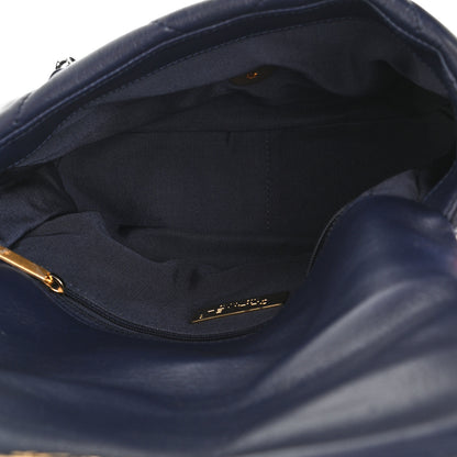 Chanel Lambskin Quilted Medium Chanel 19 Flap Navy Blue 4 of 9