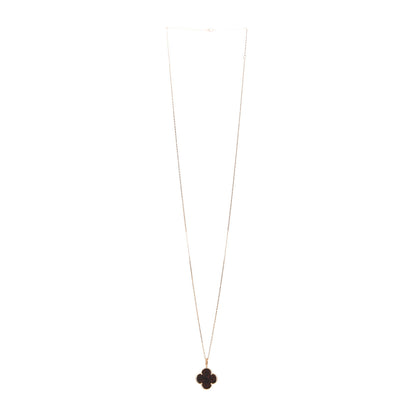 Van Cleef & Arpels 18K Rose Gold Letterwood Magic Alhambra Long Necklace 3 of 6
