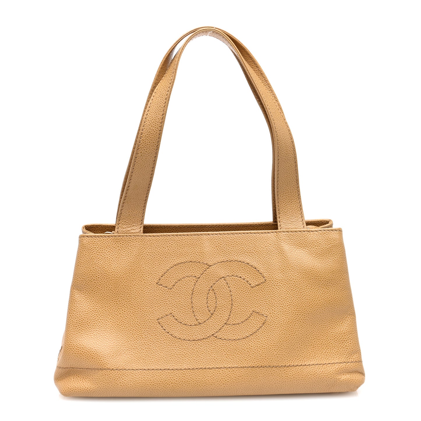Caviar CC Shoulder Bag Beige