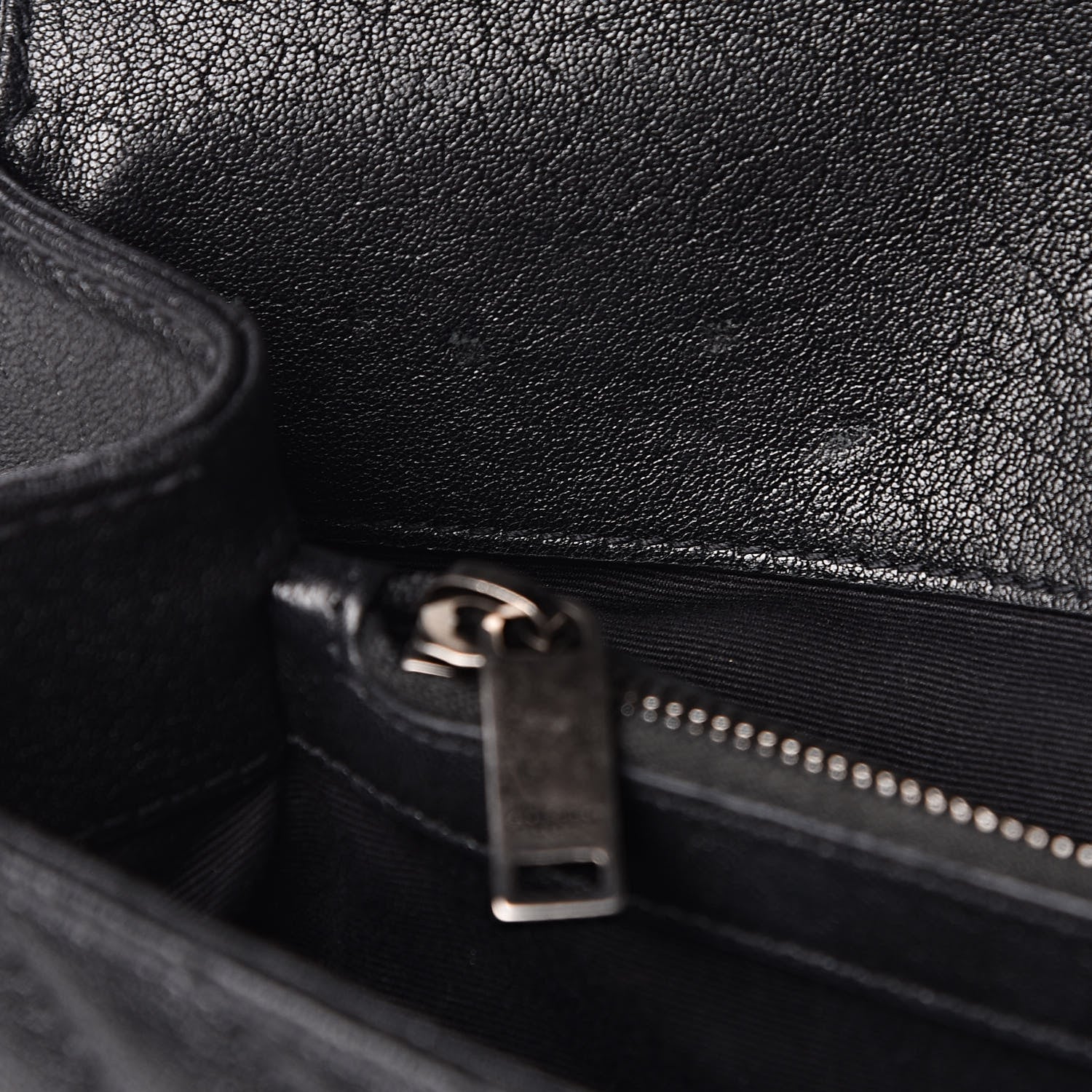 Saint Laurent Sheepskin Matelasse Chevron Monogram Medium College Bag Black 15 of 18