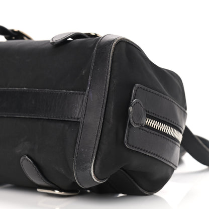 Prada Nylon Calfskin Buckle Shoulder Bag Black 9 of 16