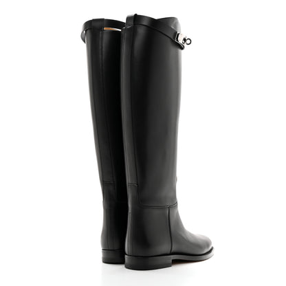Hermes Box Kelly Jumping Boots 35.5 Black 4 of 9