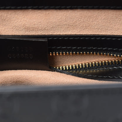 Gucci Guccissima Signature Small Padlock Top Handle Bag Black 9 of 9