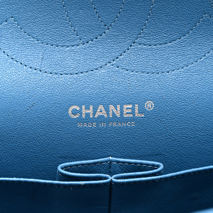 Chanel Iridescent Caviar Quilted Jumbo Double Flap Blue 6 of 11