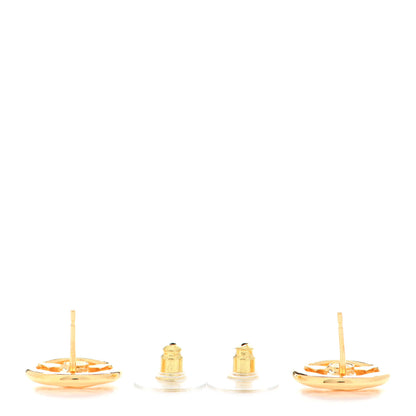 Chanel Metal CC Round Earrings Gold 3 of 5