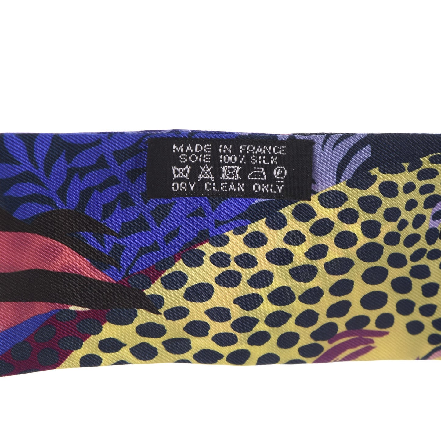 Silk Under The Waves Twilly Mauve Marine Jaune