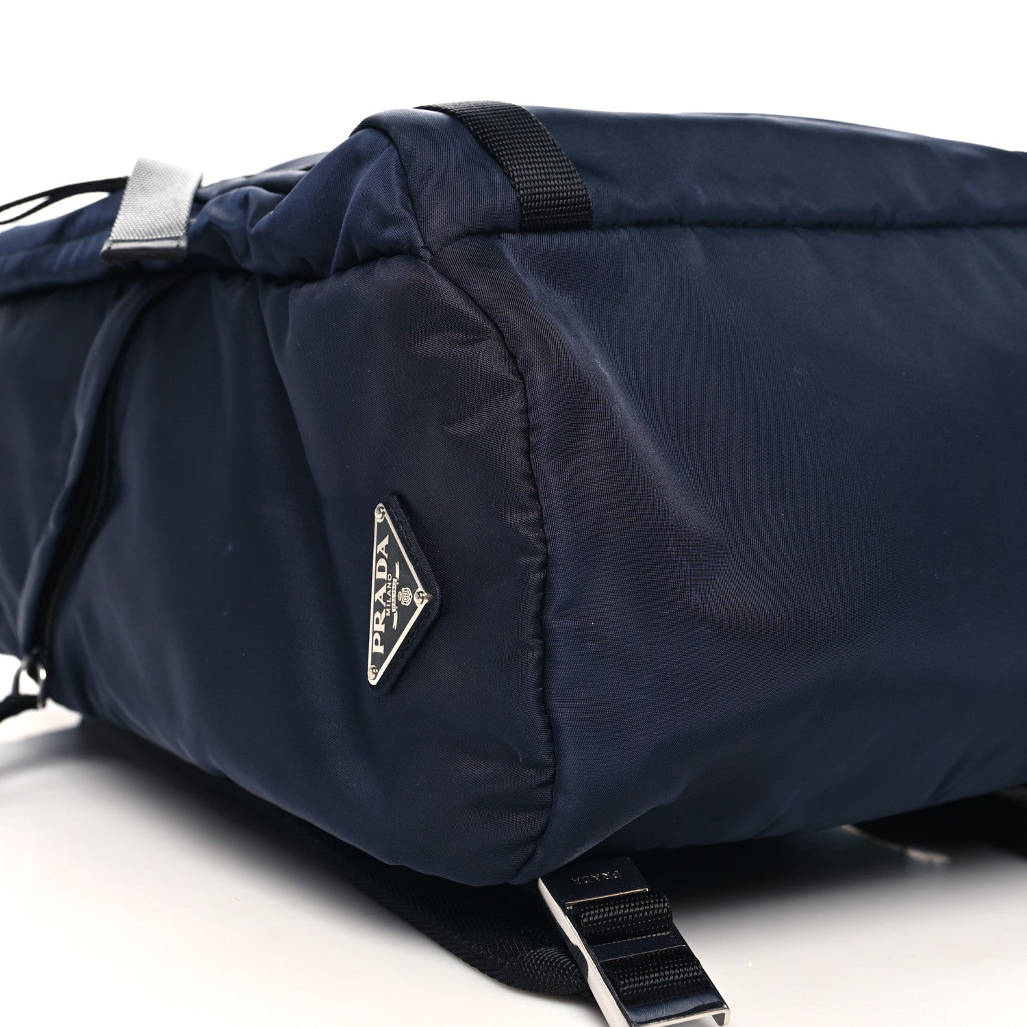 Prada Tessuto Nylon Montagna Double Buckle Backpack Bleu 8 of 10