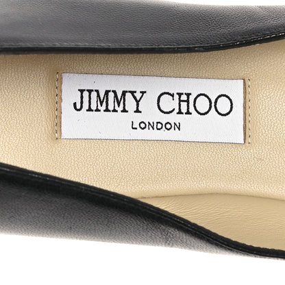 Jimmy Choo Lambskin Patent Elisa Mary Jane Flats 40 Black 8 of 8