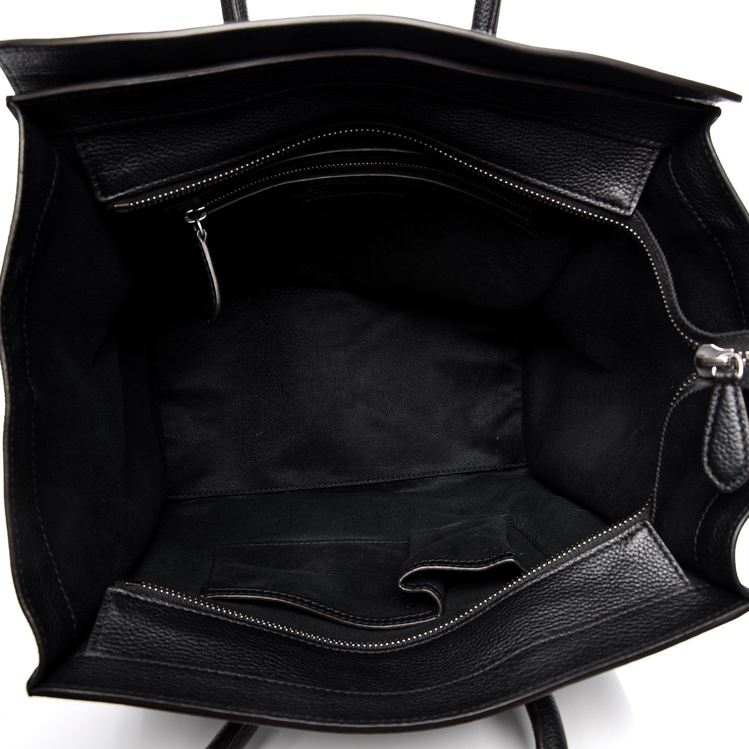 Celine Drummed Calfskin Mini Luggage Black 5 of 8