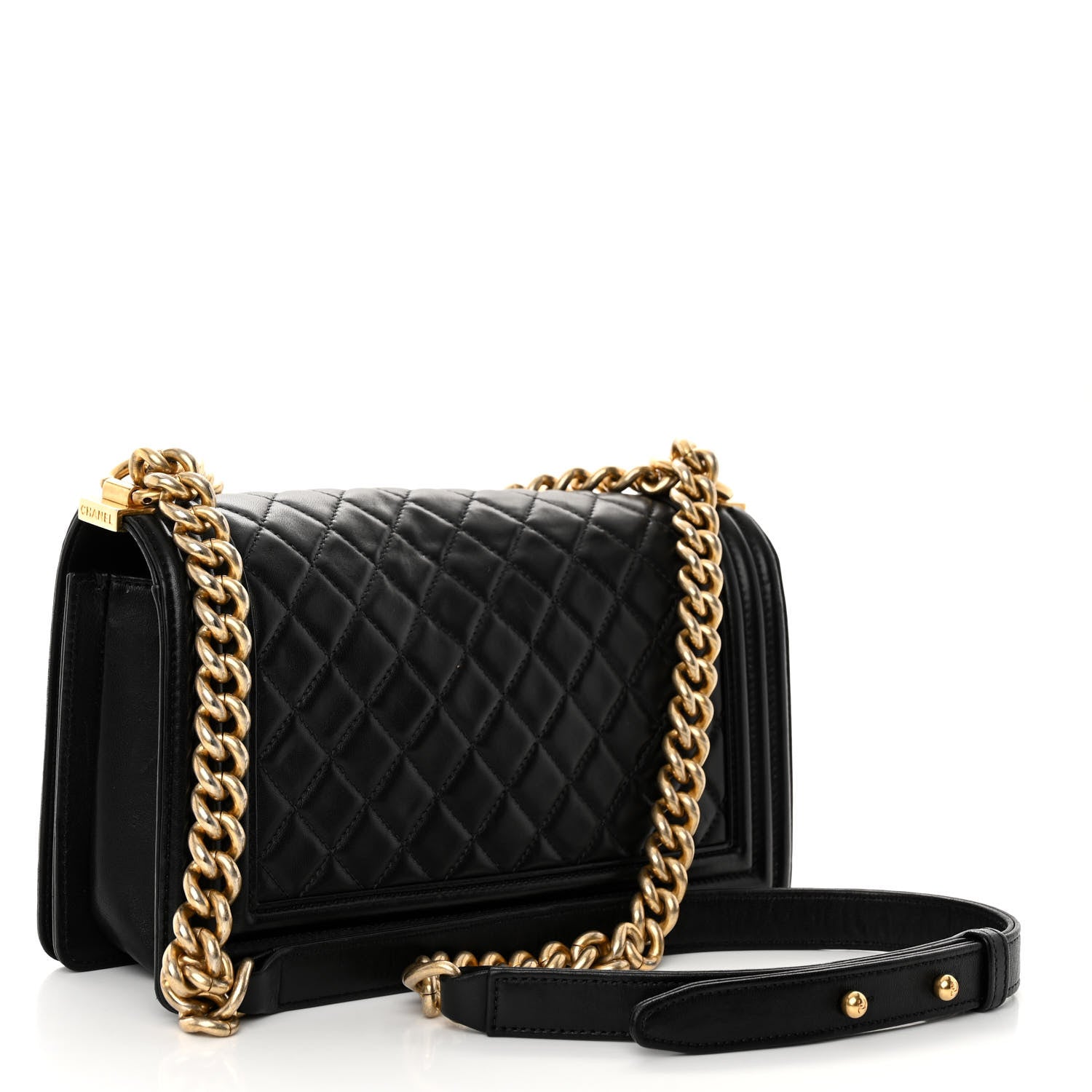 Chanel Lambskin Quilted Medium Boy Flap Black 3 of 10