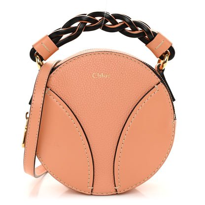 Chloe Grained Shiny Calfskin Mini Round Daria Bag Peach Bloom 1 of 12