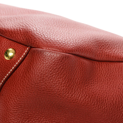 Prada Vitello Daino Side Pocket Hobo Rosso 9 of 10