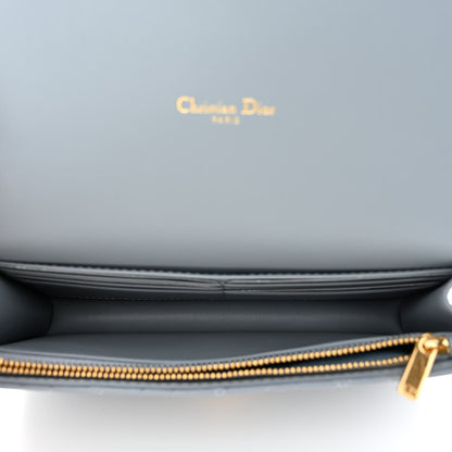 Christian Dior Supple Calfskin Caro Pouch with Chain Cloud Blue 5 of 11