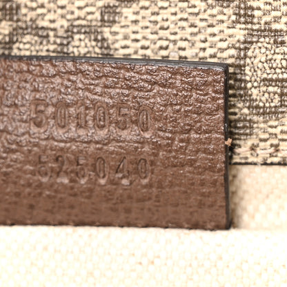 Gucci GG Supreme Monogram Web Small Neo Vintage Double Flap Messenger Bag Beige New Acero 7 of 10