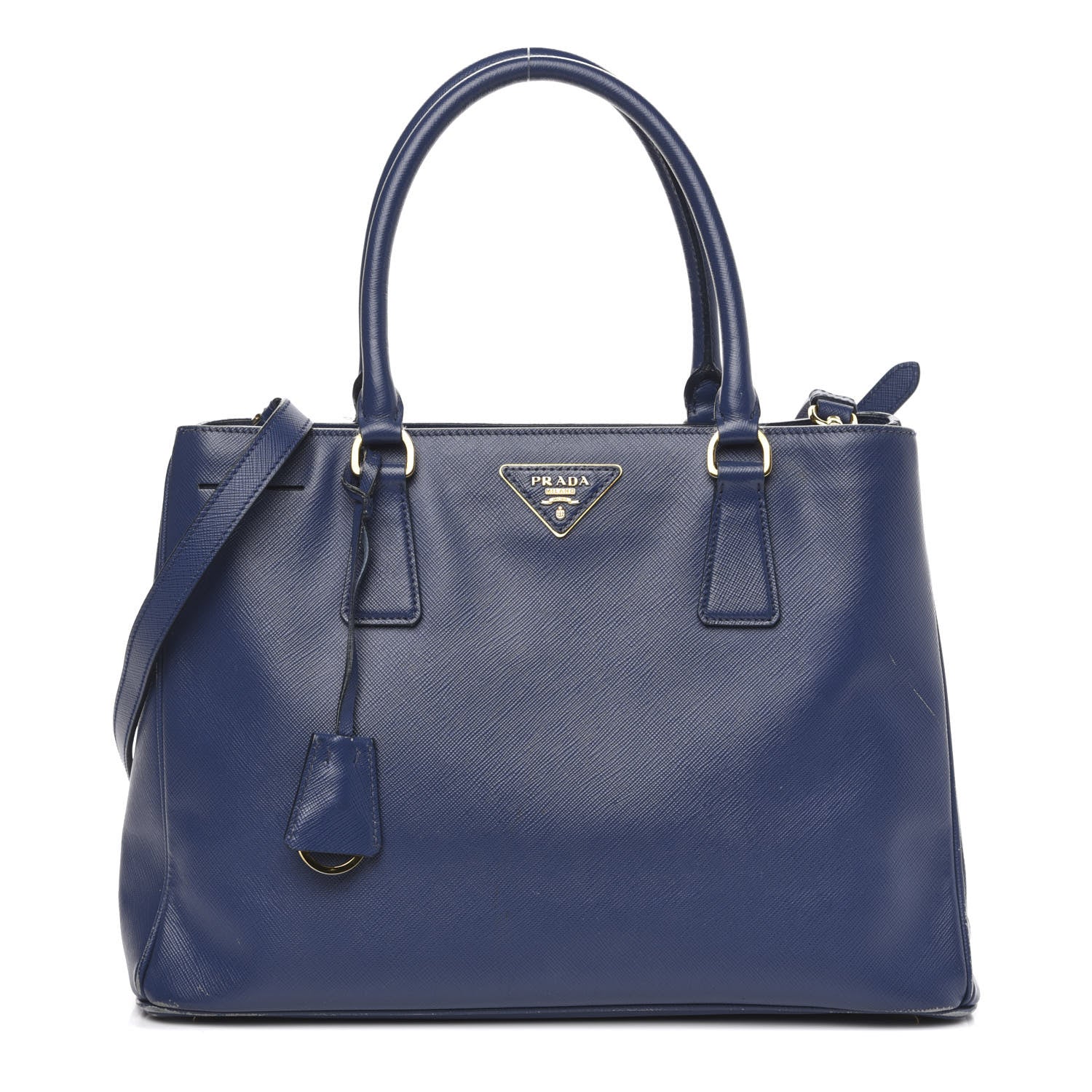 Prada Saffiano Lux Large Tote Bluette 1 of 16