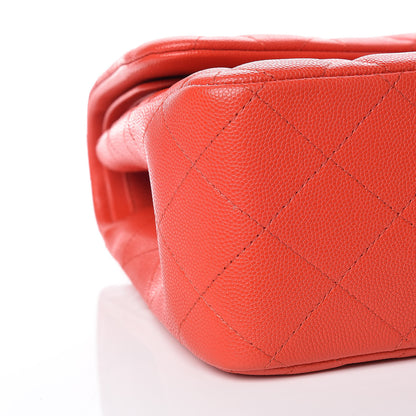 Chanel Caviar Quilted Jumbo Double Flap Red 8 of 10