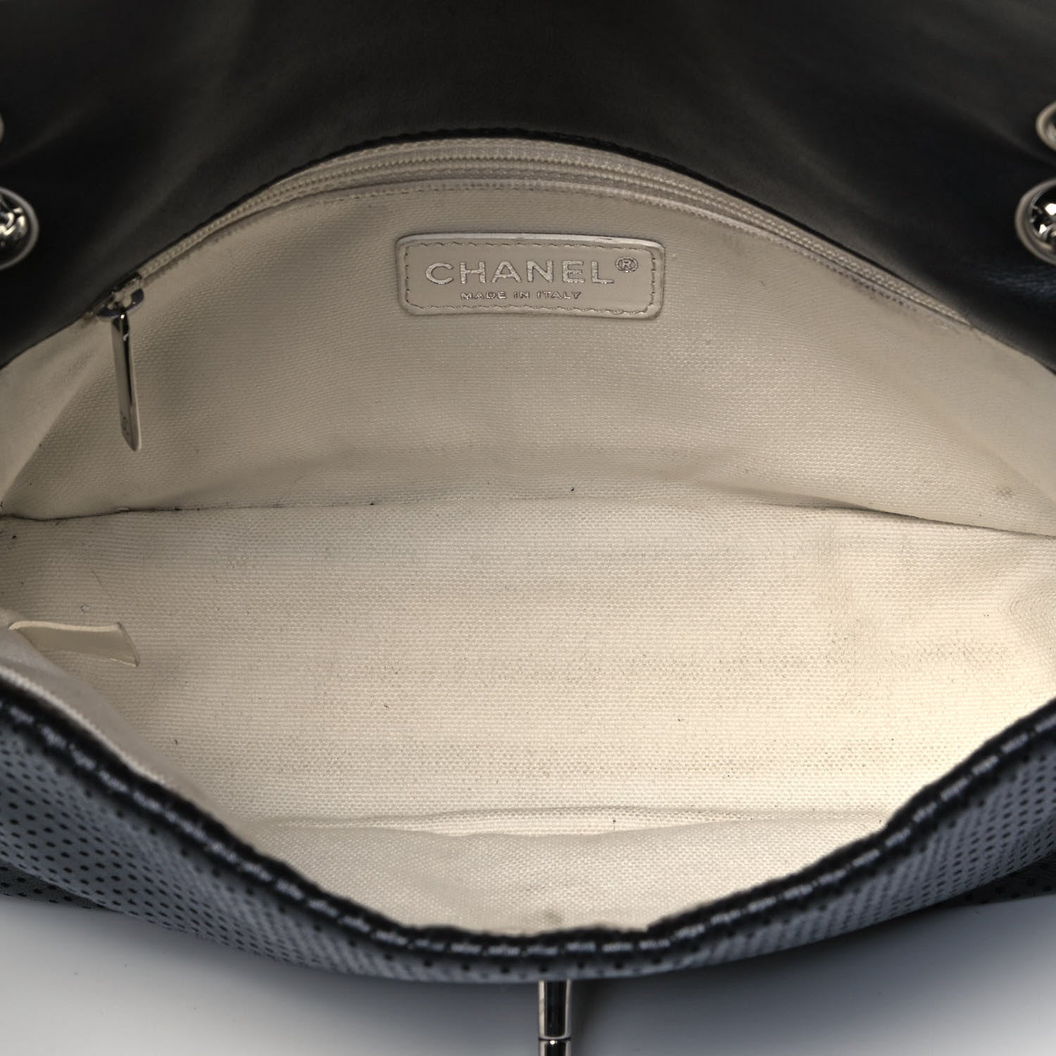 Chanel Lambskin Perforated Medium Baseball Spirit Flap Black 7 of 9
