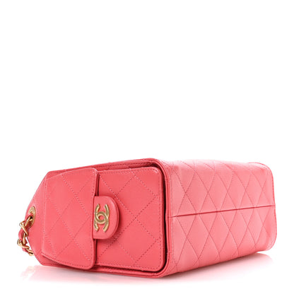 Chanel Caviar Quilted Mini Chanel 25 Handbag Coral 4 of 11