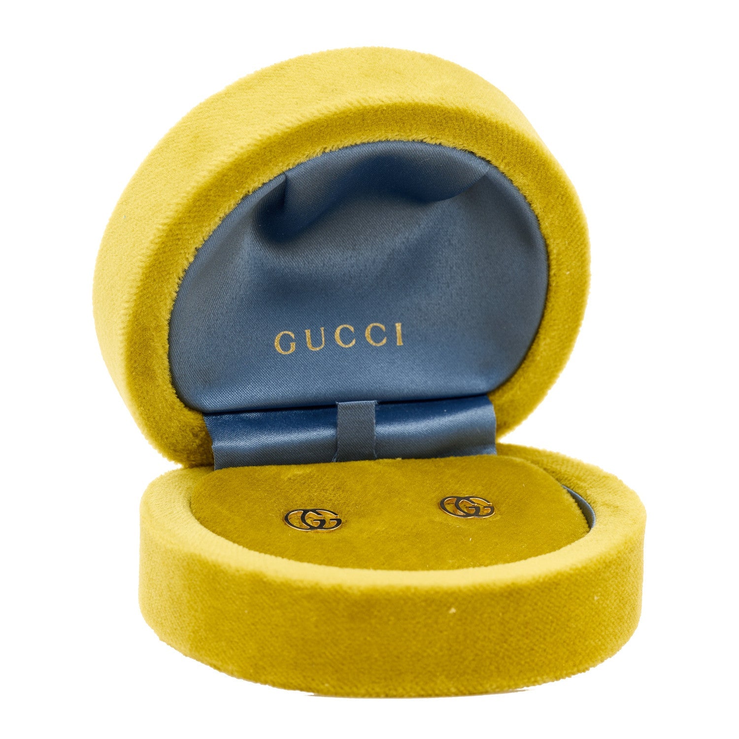 Gucci 18K Yellow Gold GG Tissue Stud Earrings 5 of 5
