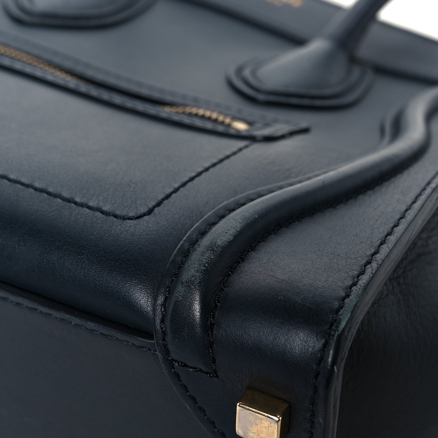 Smooth Calfskin Micro Luggage Navy Blue