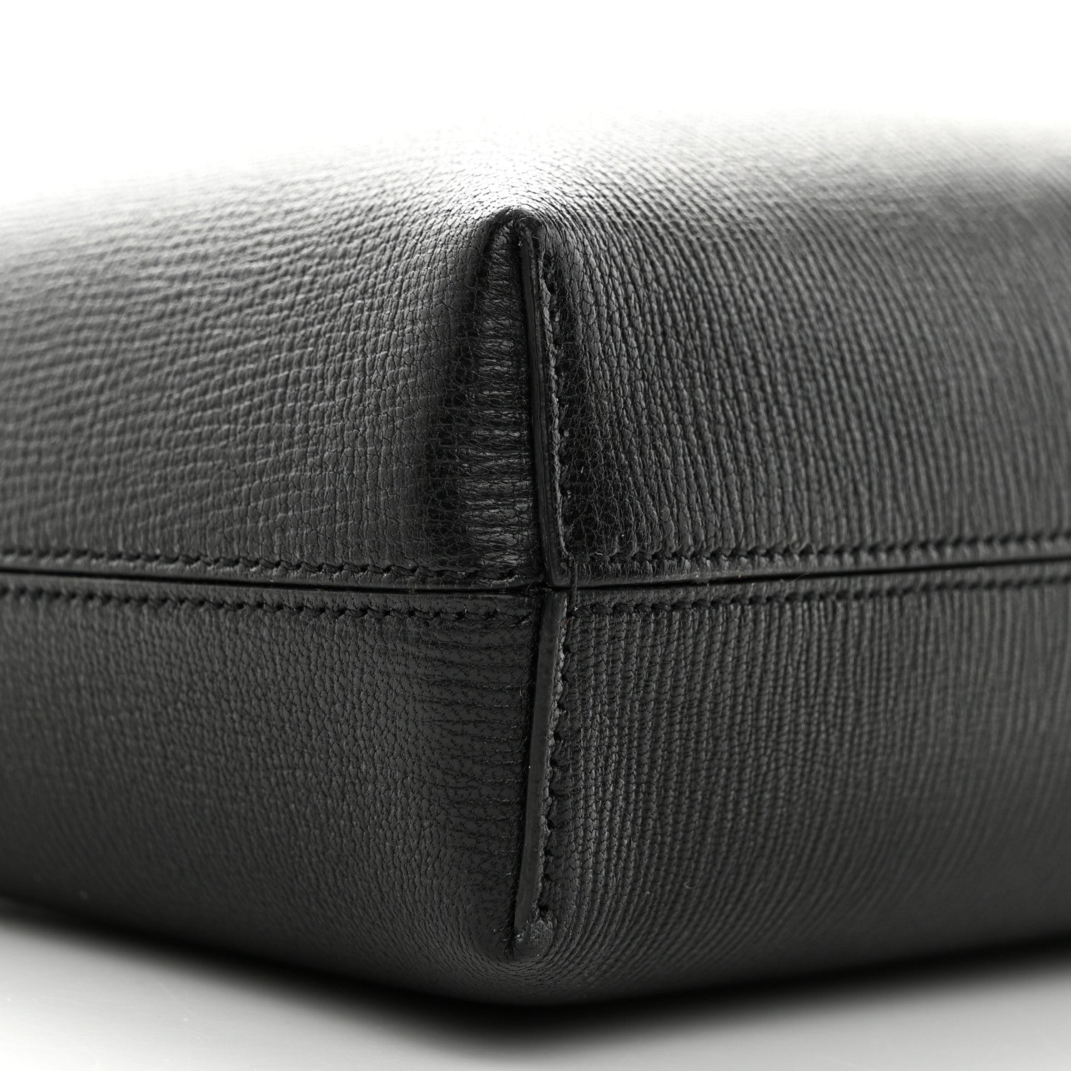 Salvatore Ferragamo Calfskin Trifolio Shoulder Bag Black 9 of 10