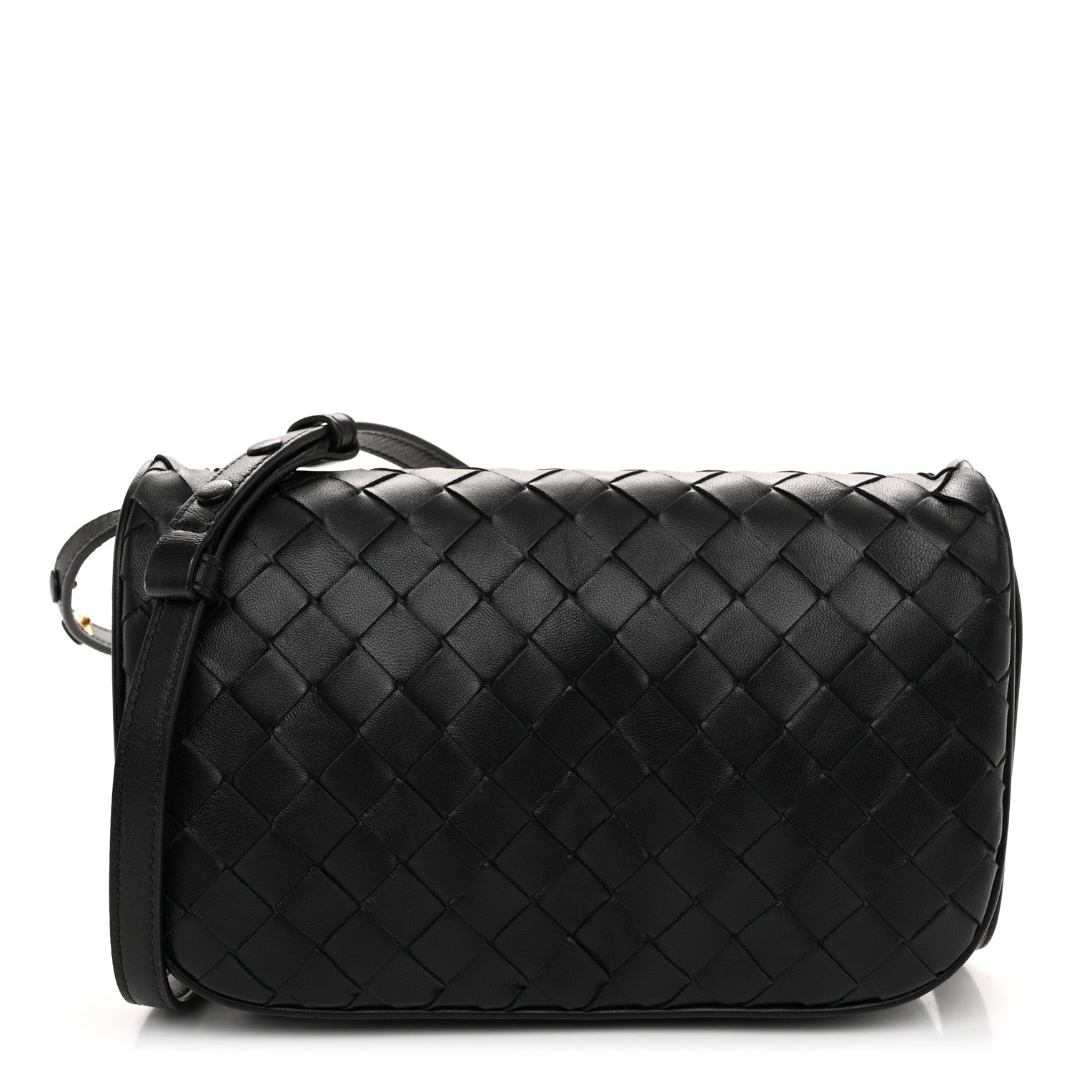 Bottega Veneta Nappa Intrecciato Puff Pouch On Strap Black Space 1 of 10
