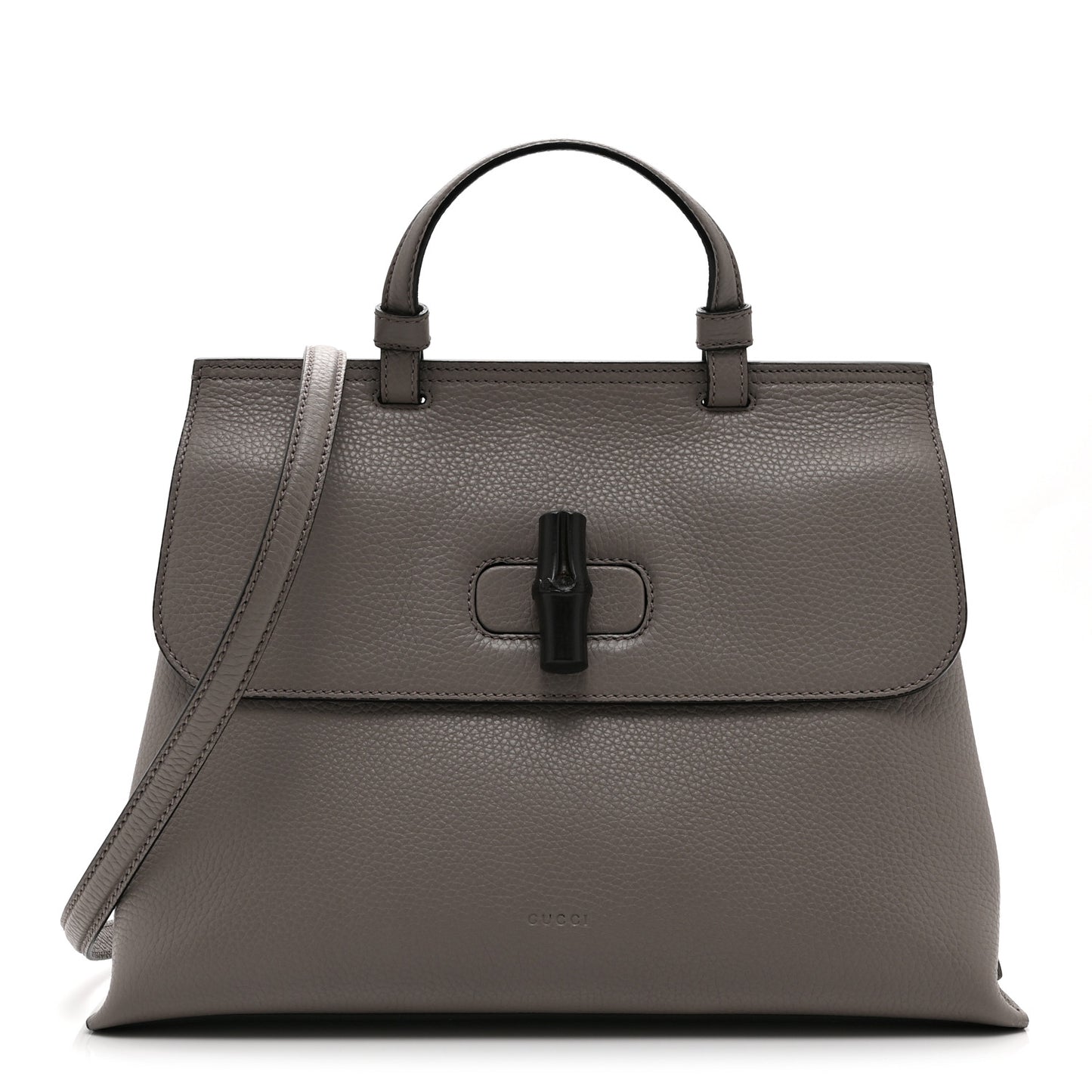 Cellarius Calfskin Medium Bamboo Daily Top Handle Bag Storm Grey