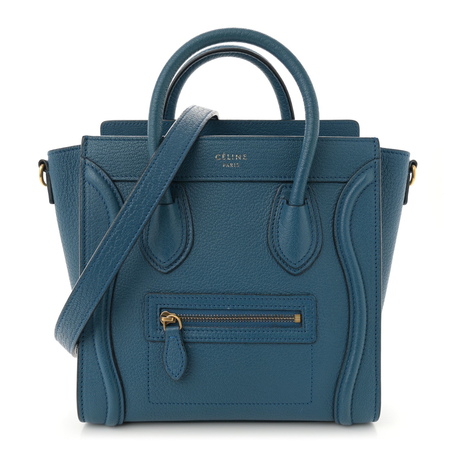 Celine Goatskin Nano Luggage Sea 1 of 11