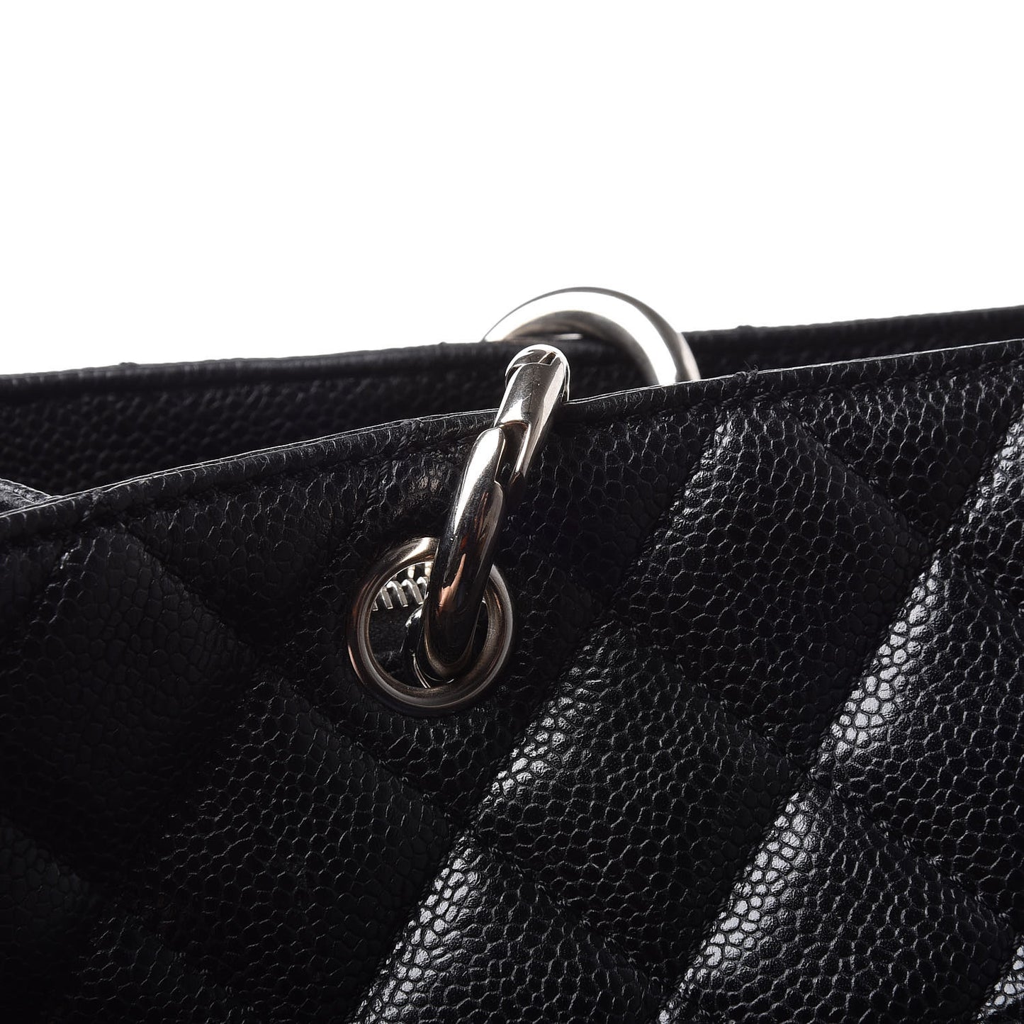 Caviar Quilted Grand Shopping Tote GST Black