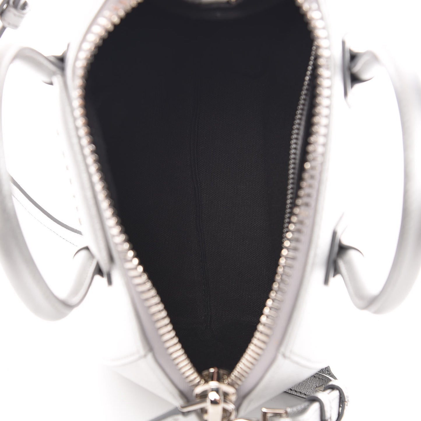 Metallic Sugar Goatskin Mini Antigona Silver