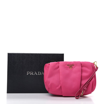 Prada Tessuto Nylon Wristlet Clutch Fuxia 10 of 10