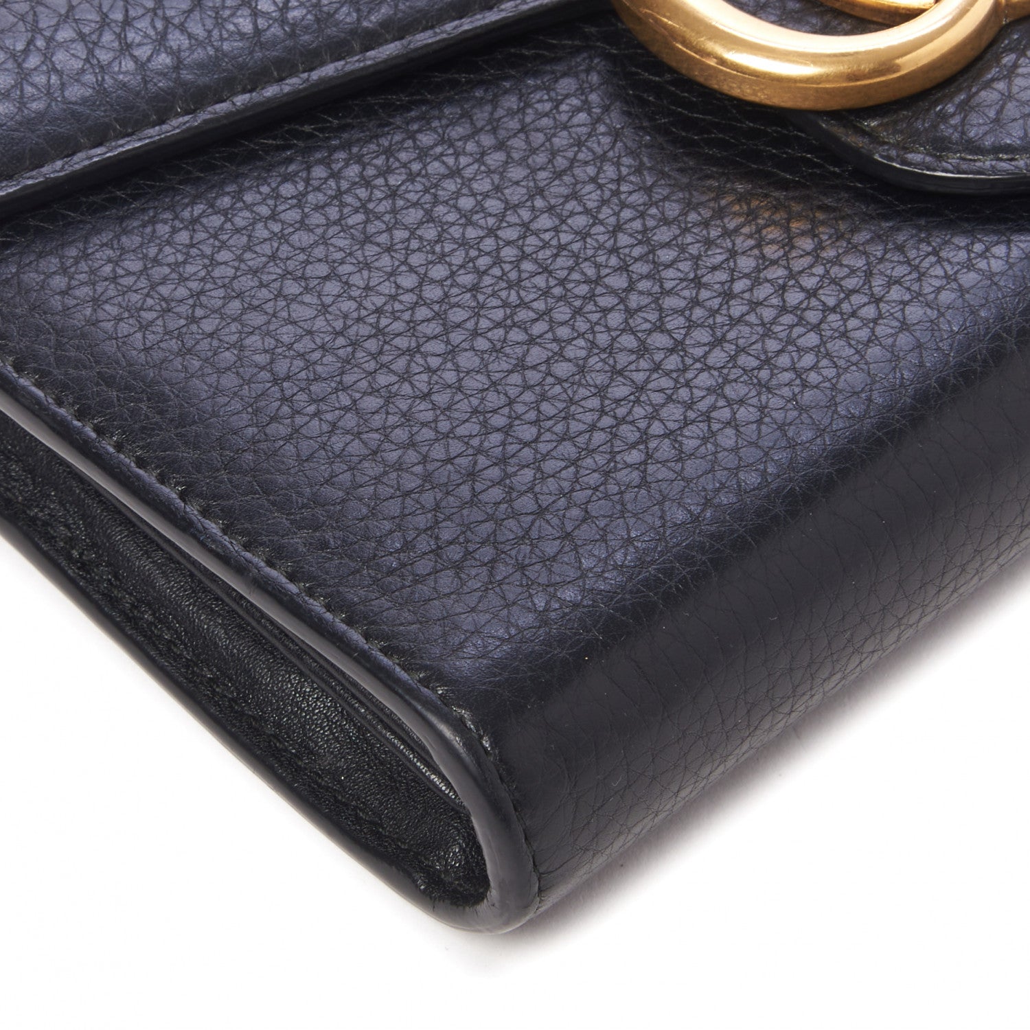 Gucci Calfskin GG Marmont Chain Wallet Black 5 of 8