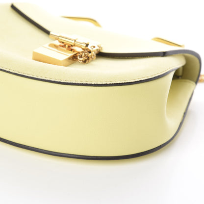 Chloe Suede Smooth Calfskin Mini Drew Shoulder Bag Lemonade 6 of 7