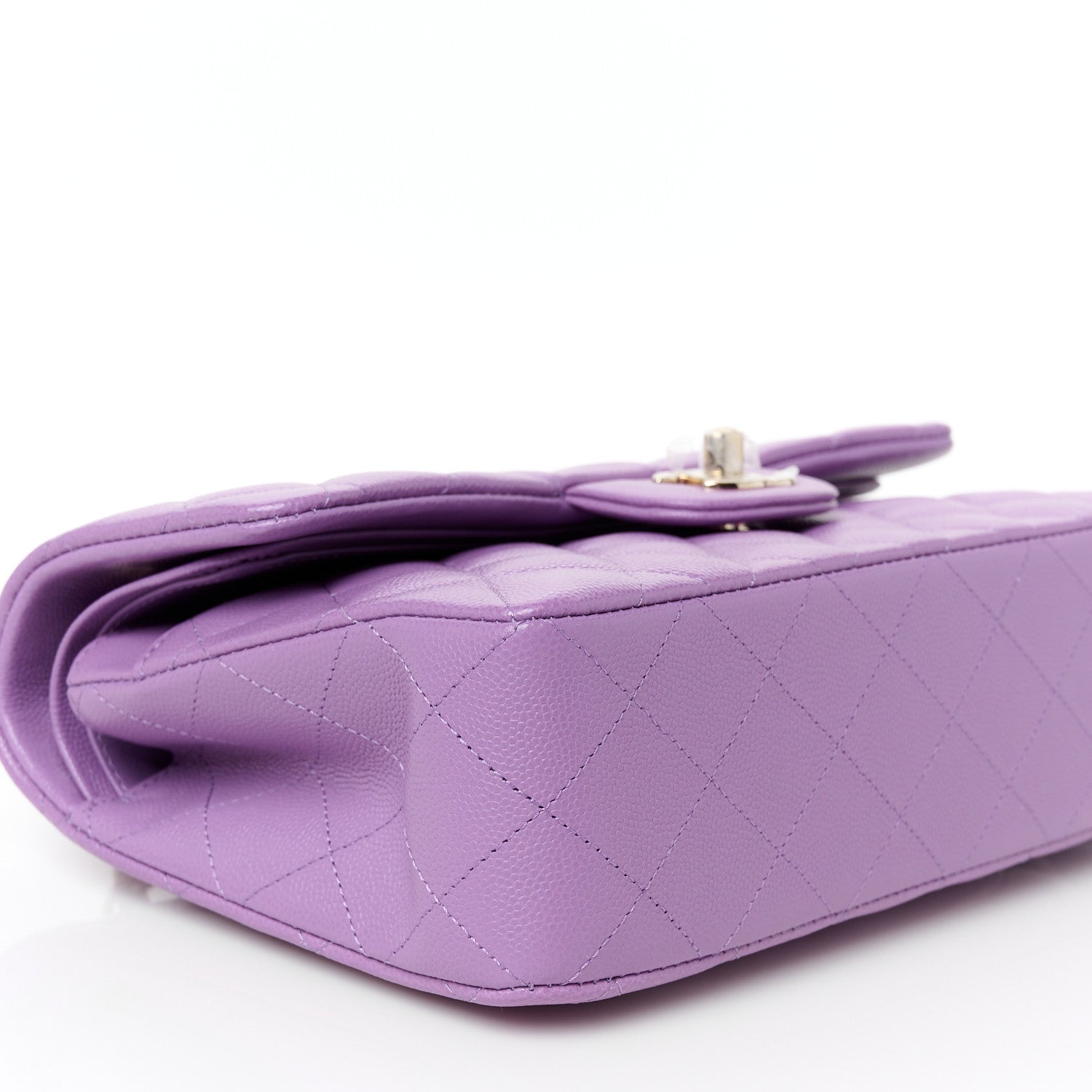 Chanel Caviar Quilted Small Double Flap Purple 10 of 12