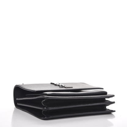 Saint Laurent Grained Calfskin Small Monogram Sunset Black 4 of 6
