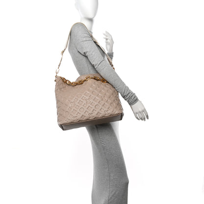 Louis Vuitton Lambskin Embossed Monogram Coussin Hobo MM Galet 2 of 10