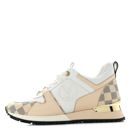 Louis Vuitton Calfskin Damier Azur Run Away Sneakers 39 White 1 of 9