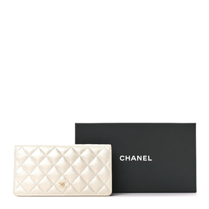 Chanel Metallic Caviar Quilted Yen Wallet Gold 15 of 15