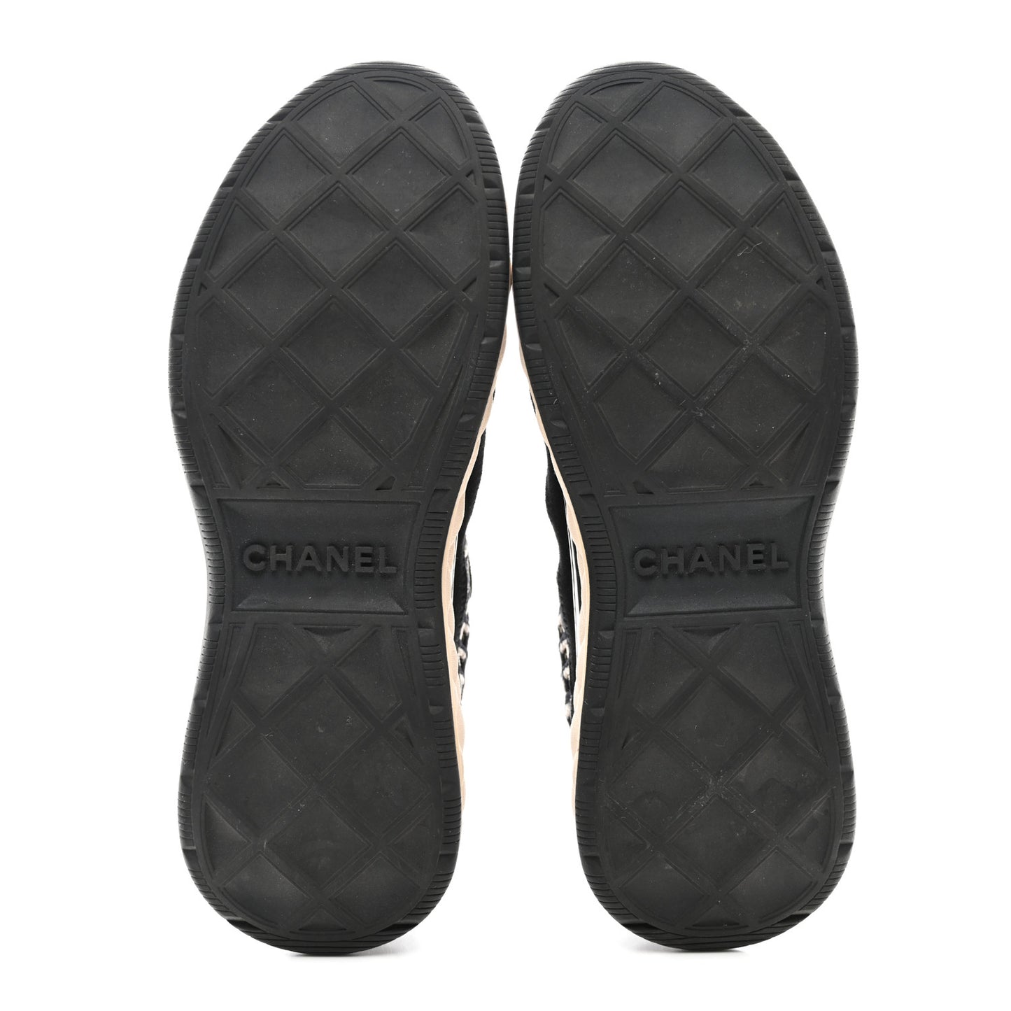 Suede Calfskin Embroidered CC Sneakers 36.5 Black