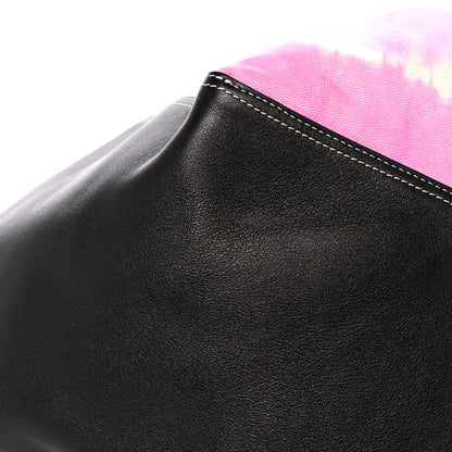 Celine Canvas Smooth Calfskin Frame Tote Black Pink White 10 of 17