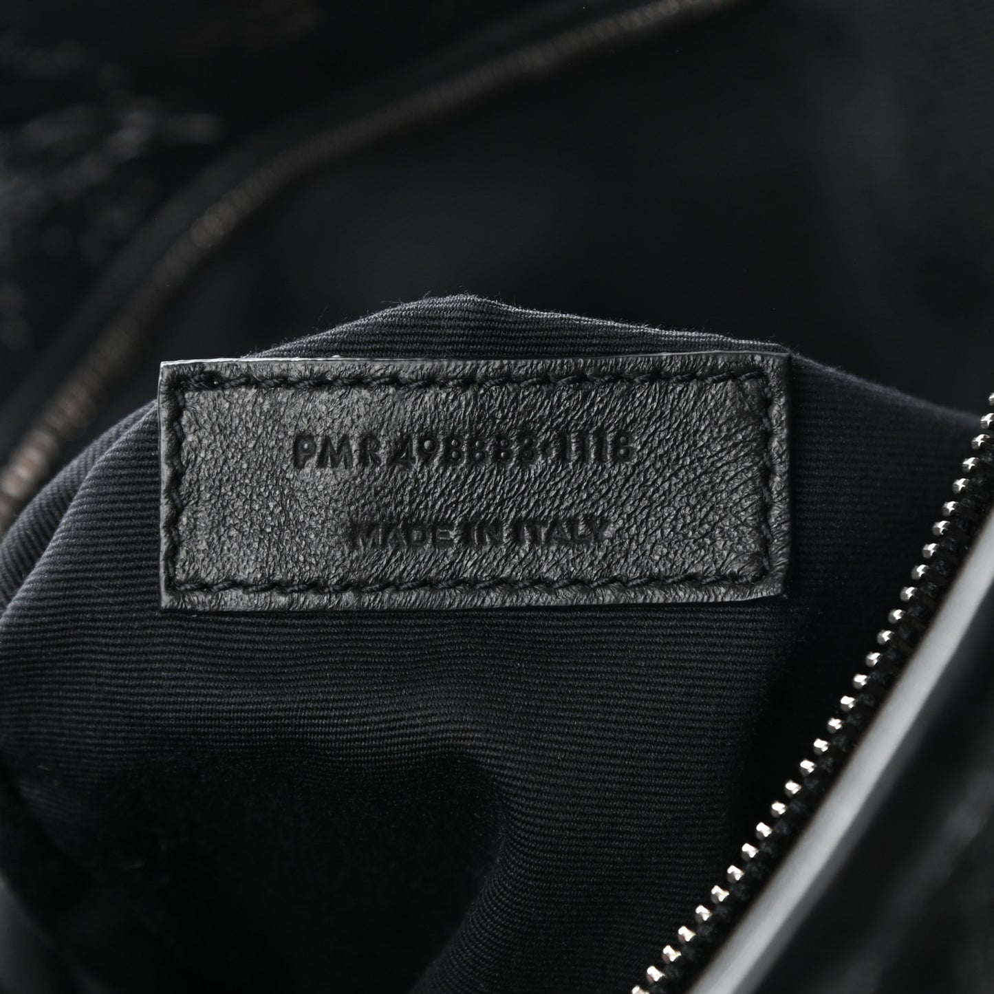 Crinkled Calfskin Matelasse Monogram Large Niki Chain Satchel Black