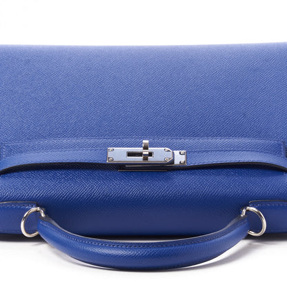 Hermes Epsom Kelly Sellier 28 Bleu Electrique 13 of 32
