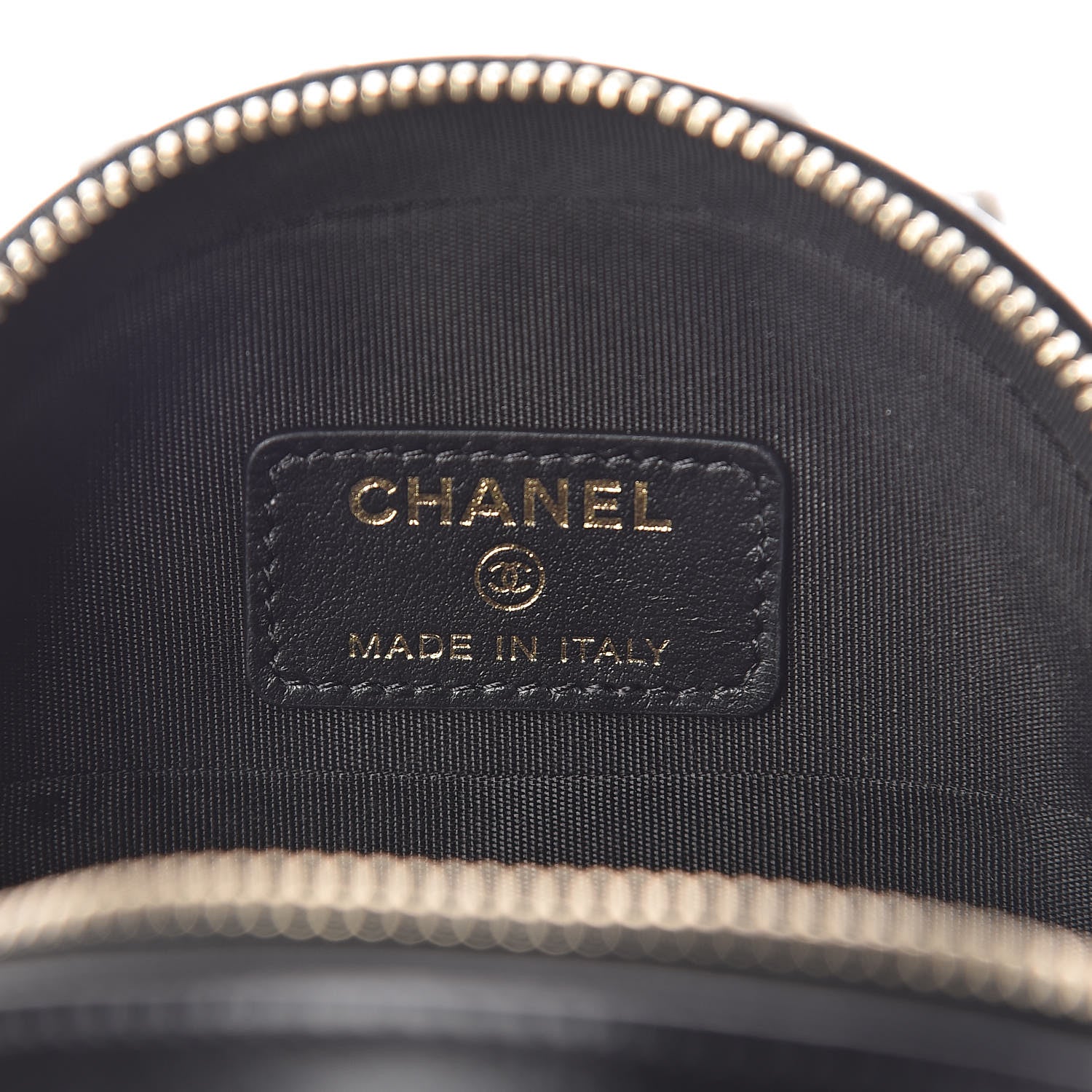 Chanel Calfskin Quilted Pearl Round Clutch With Chain Black 6 of 11