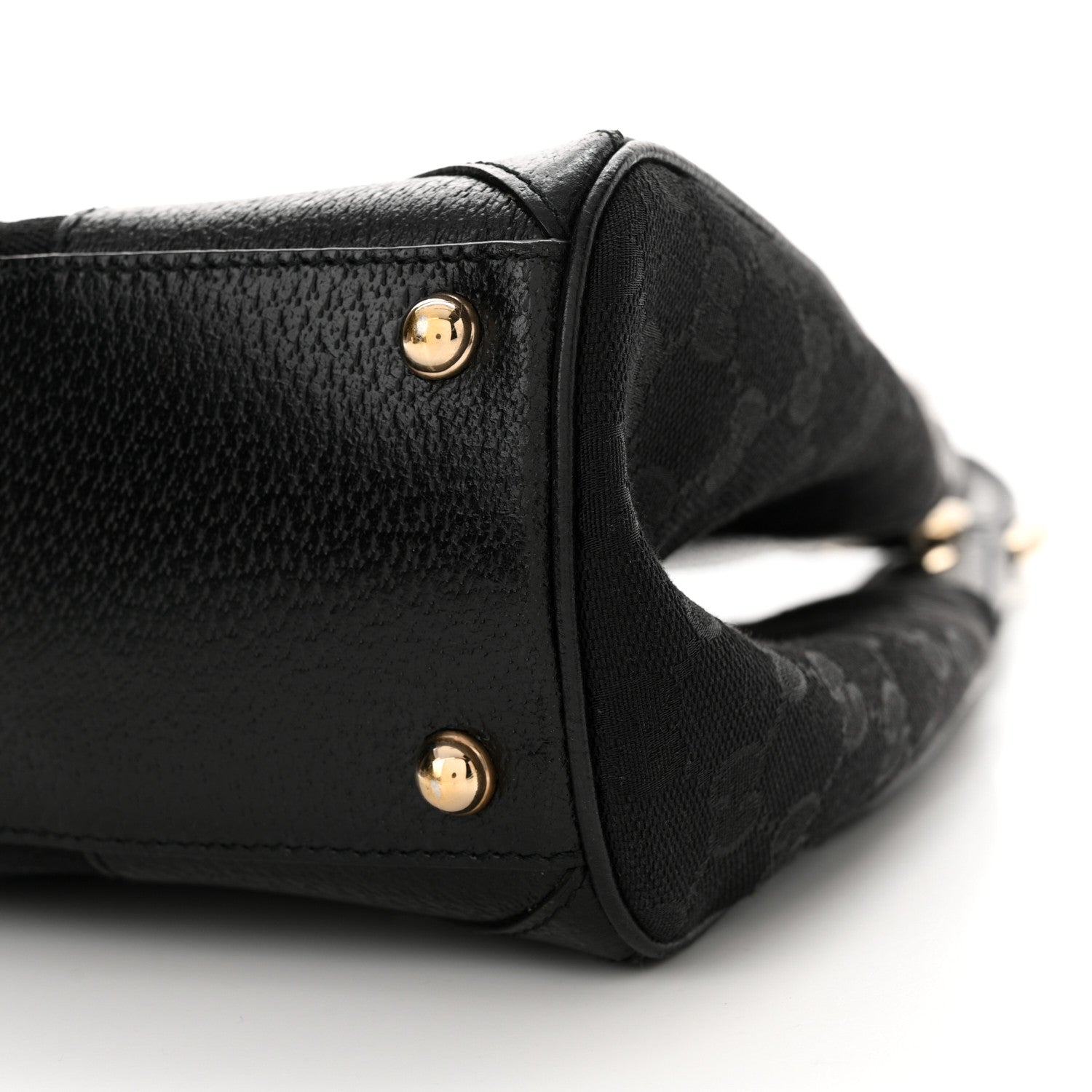 Gucci Monogram Calfskin Large Bardot Tote Black 10 of 13