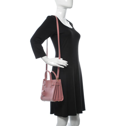 Saint Laurent Calfskin Nano Sac De Jour Rose Dark 2 of 13