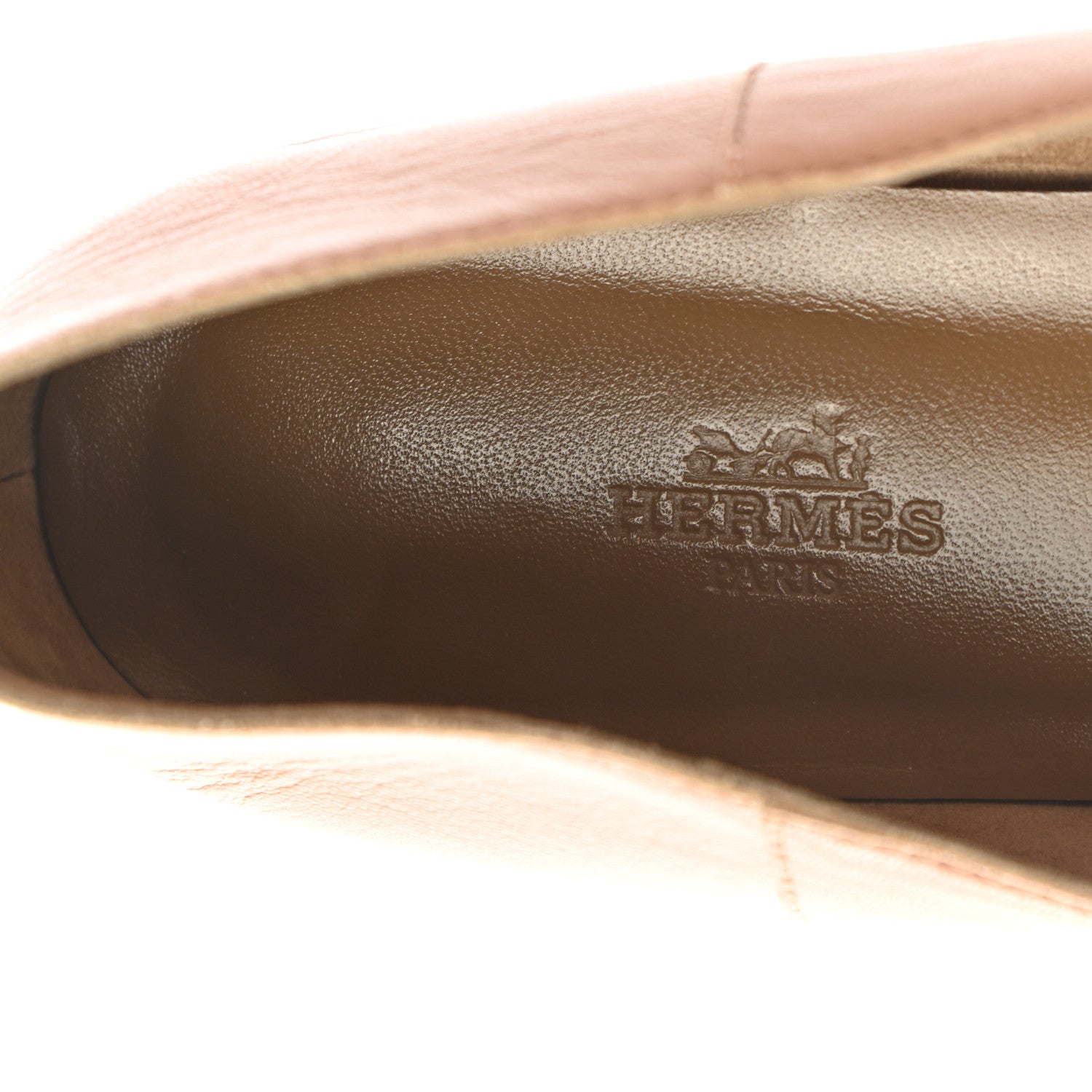 Hermes Supple Goatskin Womens Time Loafers 40 Havane 7 of 9