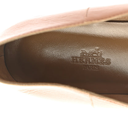 Hermes Supple Goatskin Womens Time Loafers 40 Havane 7 of 9