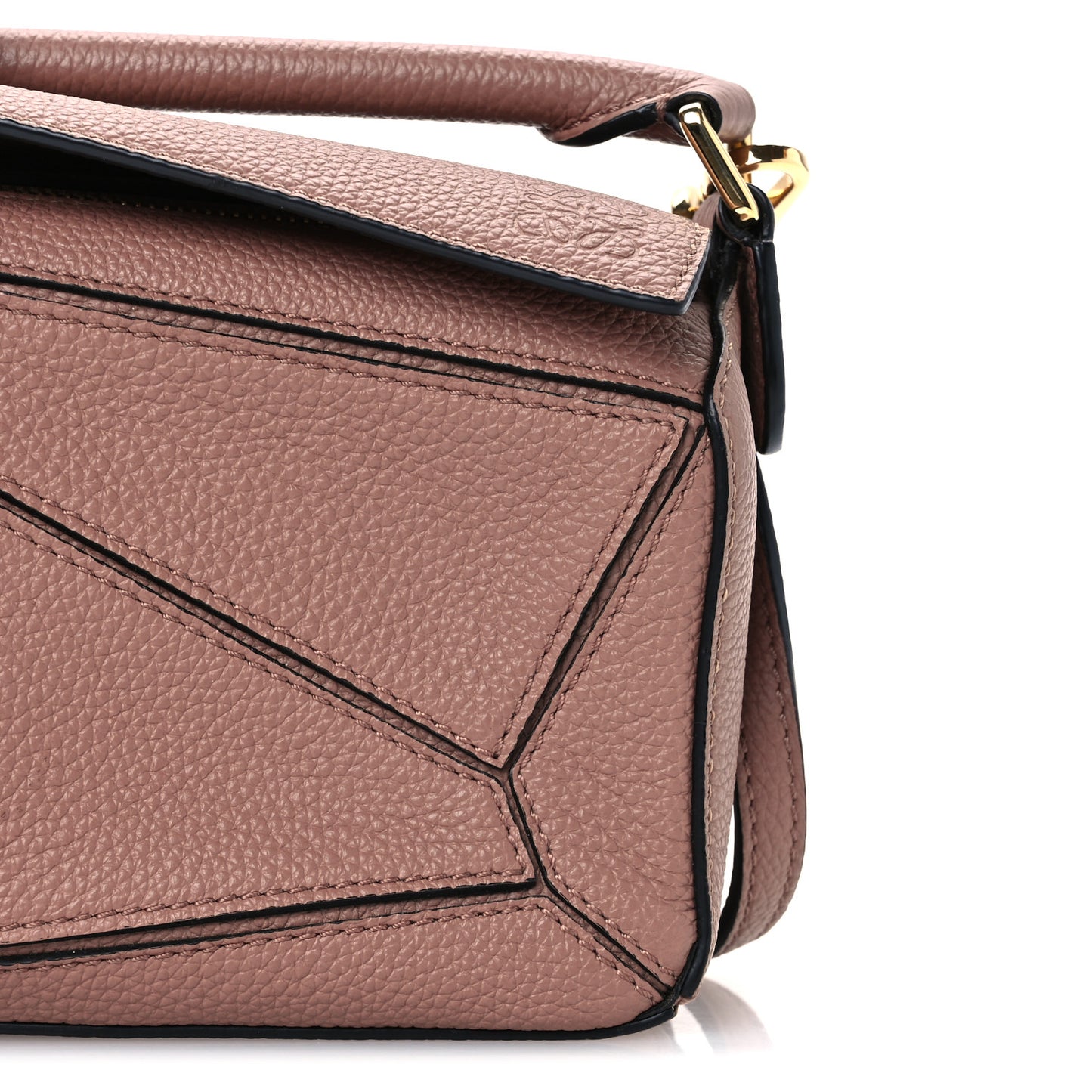 Grained Calfskin Mini Puzzle Bag Dark Blush
