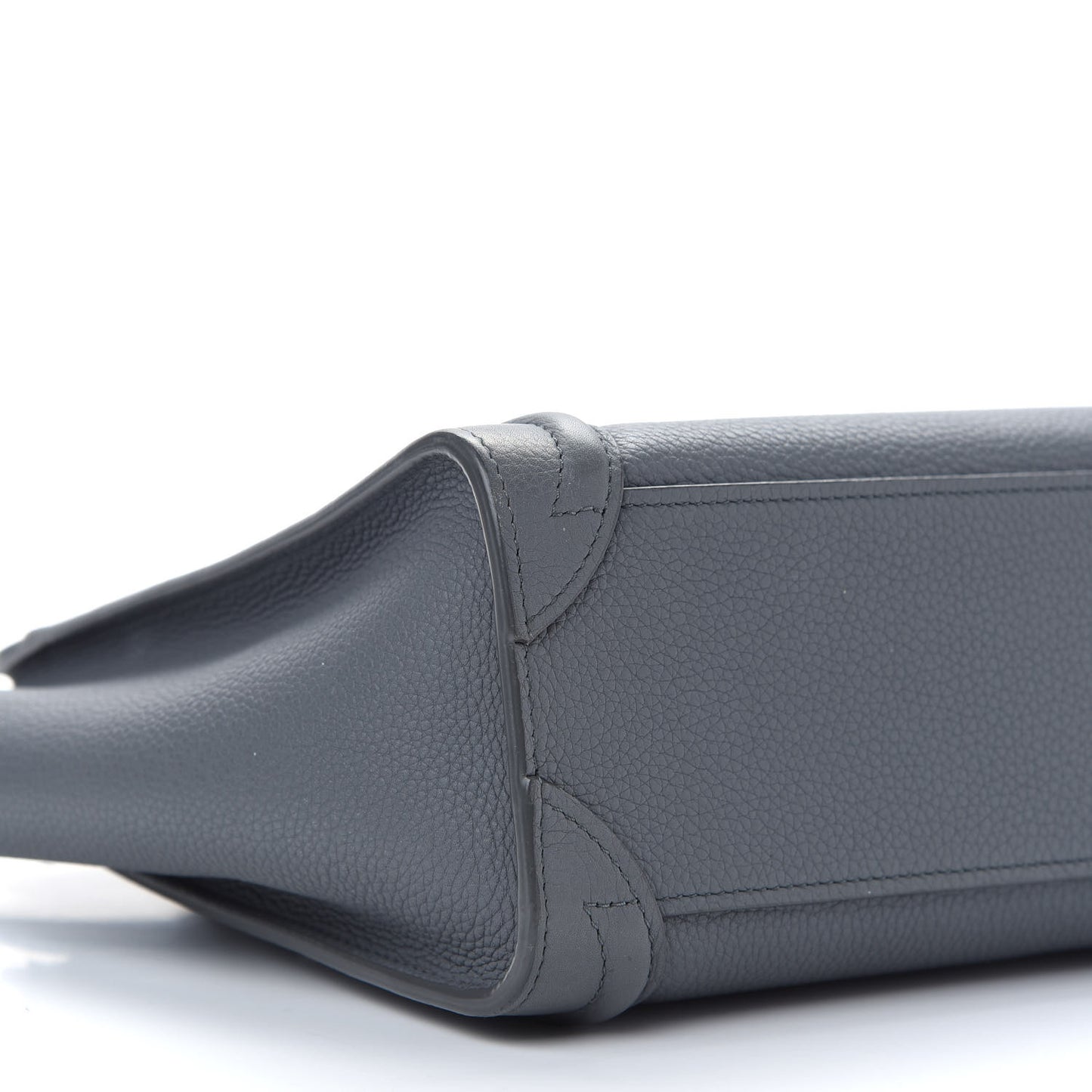 Drummed Calfskin Nano Luggage Kohl