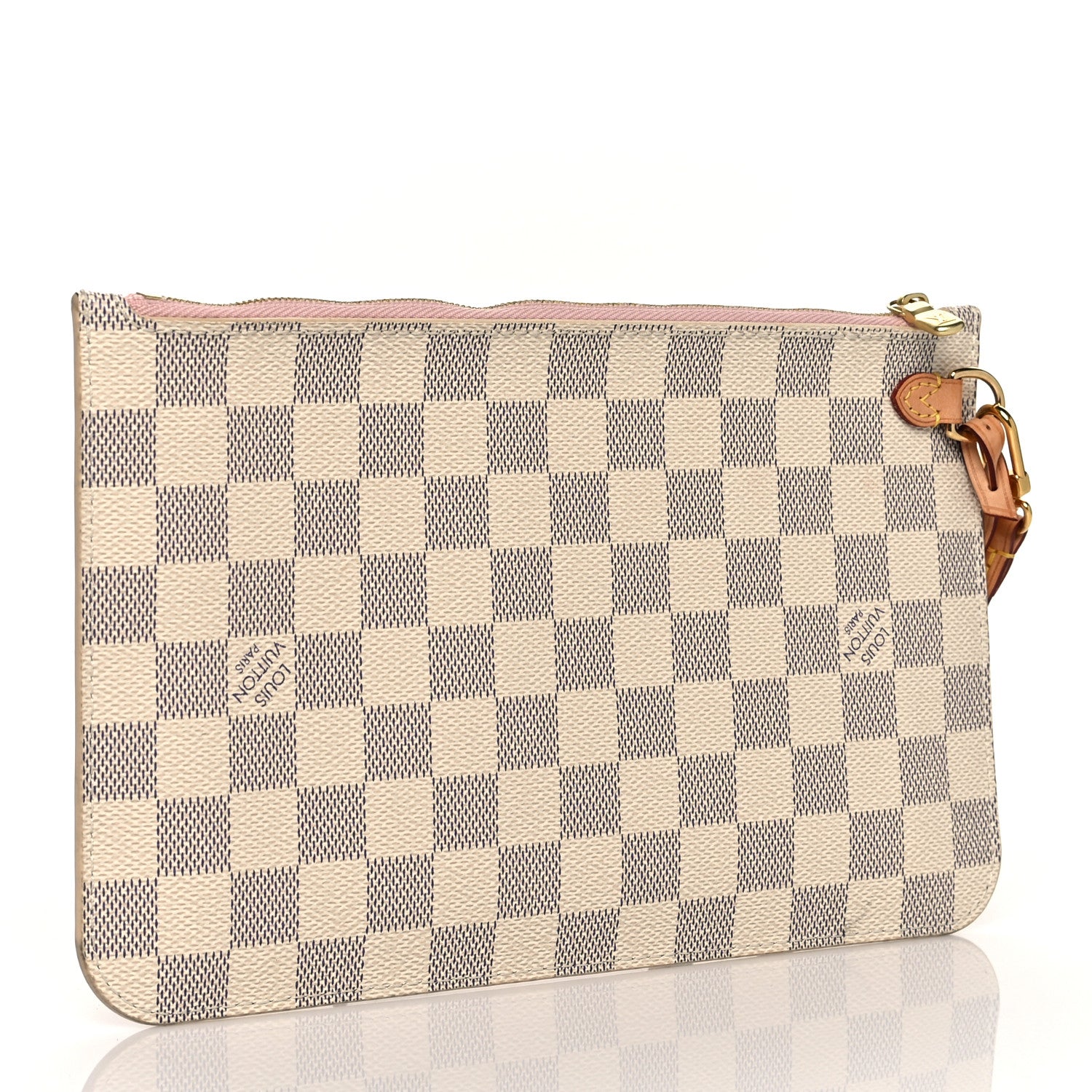 Louis Vuitton Damier Azur Neverfull MM GM Pochette Rose Ballerine 3 of 7
